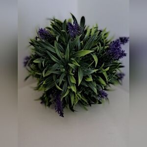 Artificial Lavender And Green Leaf Decor